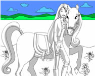 Barbie and pony coloring game sznez kifest jtkok ingyen