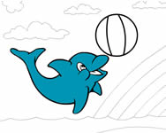sznez kifest - Cute dolphin coloring