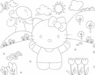 sznez kifest - Hello Kitty online coloring page