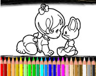 Baby girl coloring