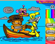 Garfield coloring online játék
