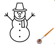 sznez kifest - Happy snowman coloring