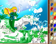 Little Mermaid online coloring színezõ kifestõ játékok