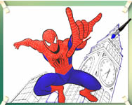 Spiderman flying coloring játék